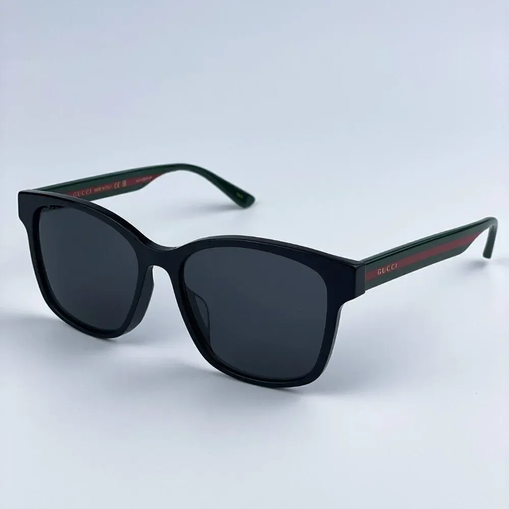 SALE! NEW Gucci GG0417SK 001 Black Multicolour Grey Oval Unisex Sunglasses